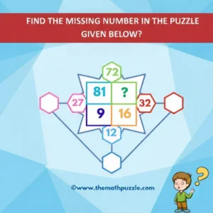 Find out the missing number in this math puzzle