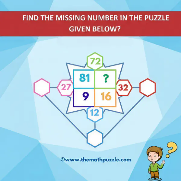 Find out the missing number in this math puzzle